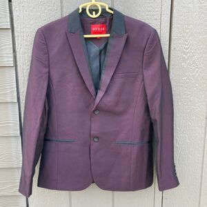GUESS Formal Blazer Sport Coat Men's Size medium Burgundy, black lining interior
